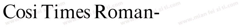 Cosi Times Roman字体转换
